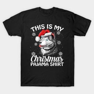 This is my Christmas Pajama Shirt Husky T-Shirt